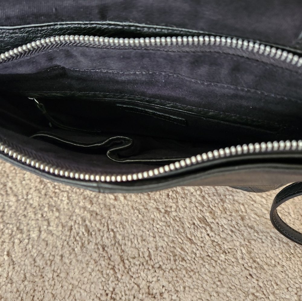 NWOT ANTROPOLOGIE DAY & MOOD BLACK LEATHER CROSSBODY - Picture 4 of 7